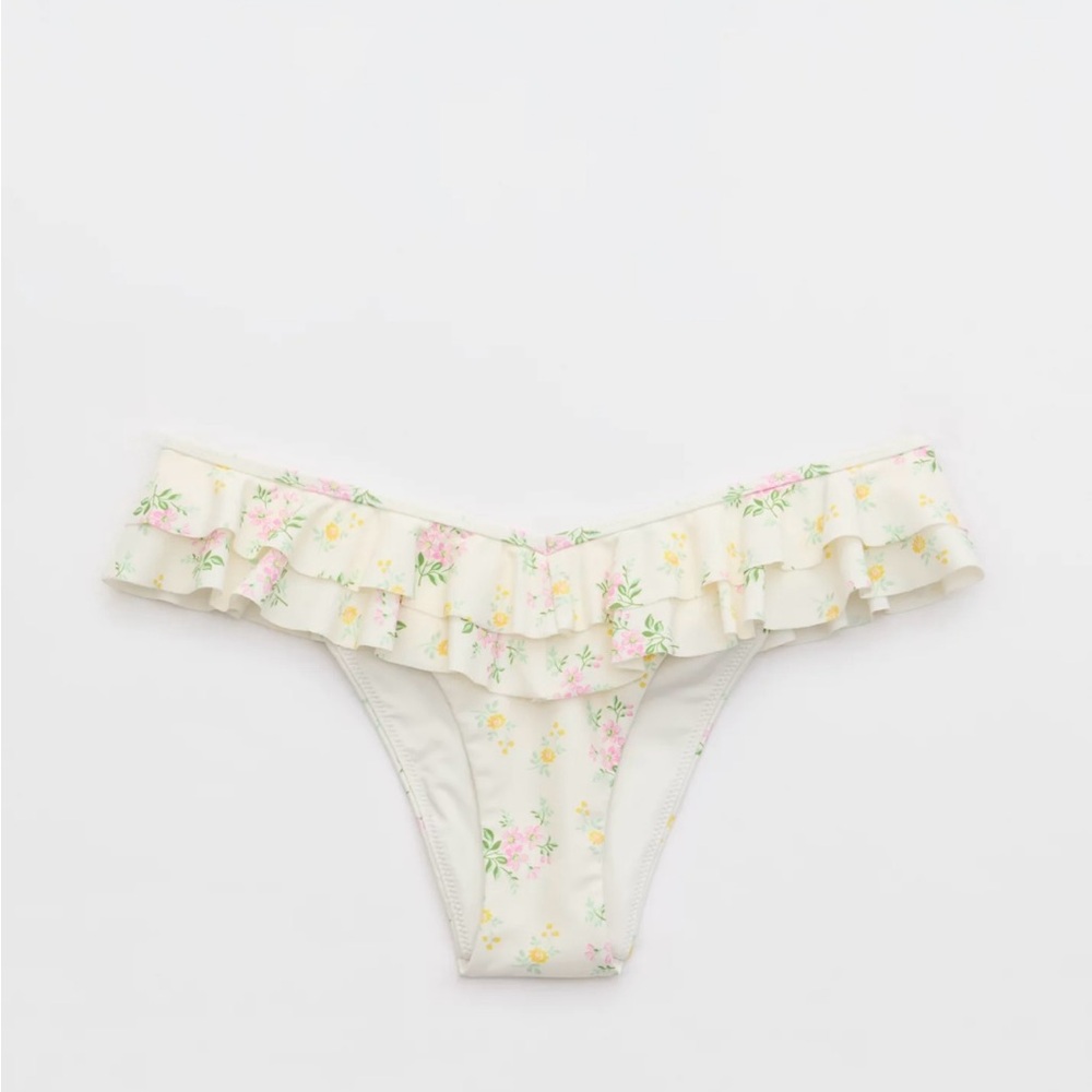 Aerie ruffle cheeky bikini bottom